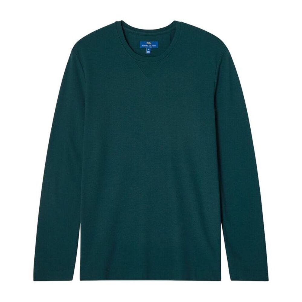 Robert Talbott Mens  Kelly Long Sleeve Cotton Crepe T-Shirt